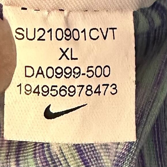 Nike Pro Tank Top Womens XL Purple and Mint Stretch Cropped Yoga Activewear Vest - Picture 8 of 8